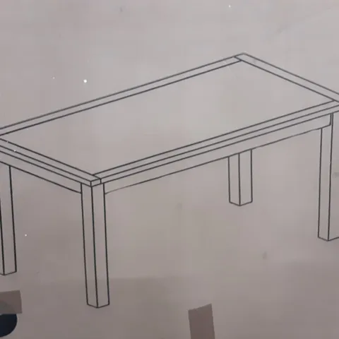 BOXED BROMLEY DINING TABLE IN GREY - H31 X W55 X D31 INCH