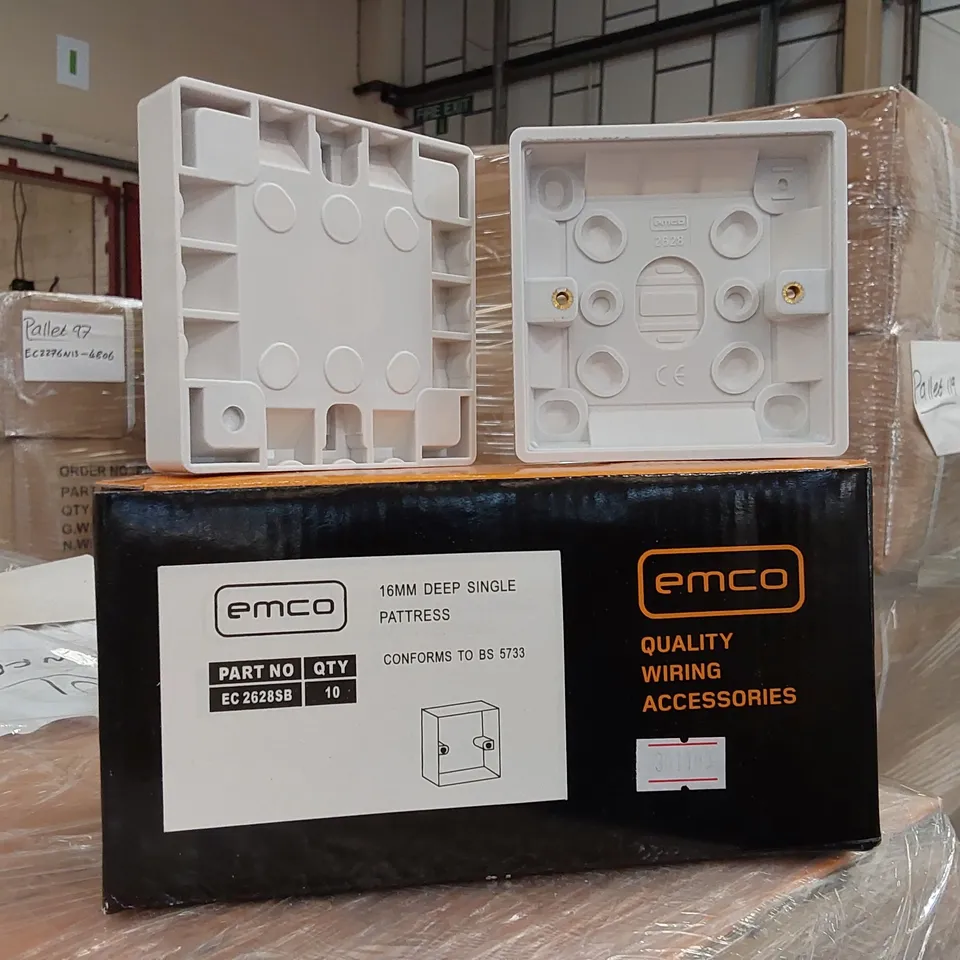 PALLET OF APPROXIMATELY  9000 EMCO 16MM  DEEP SINGLE PATTRESSES