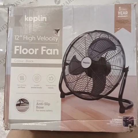 BOXED KEPLIN FLOOR FAN BBLACK