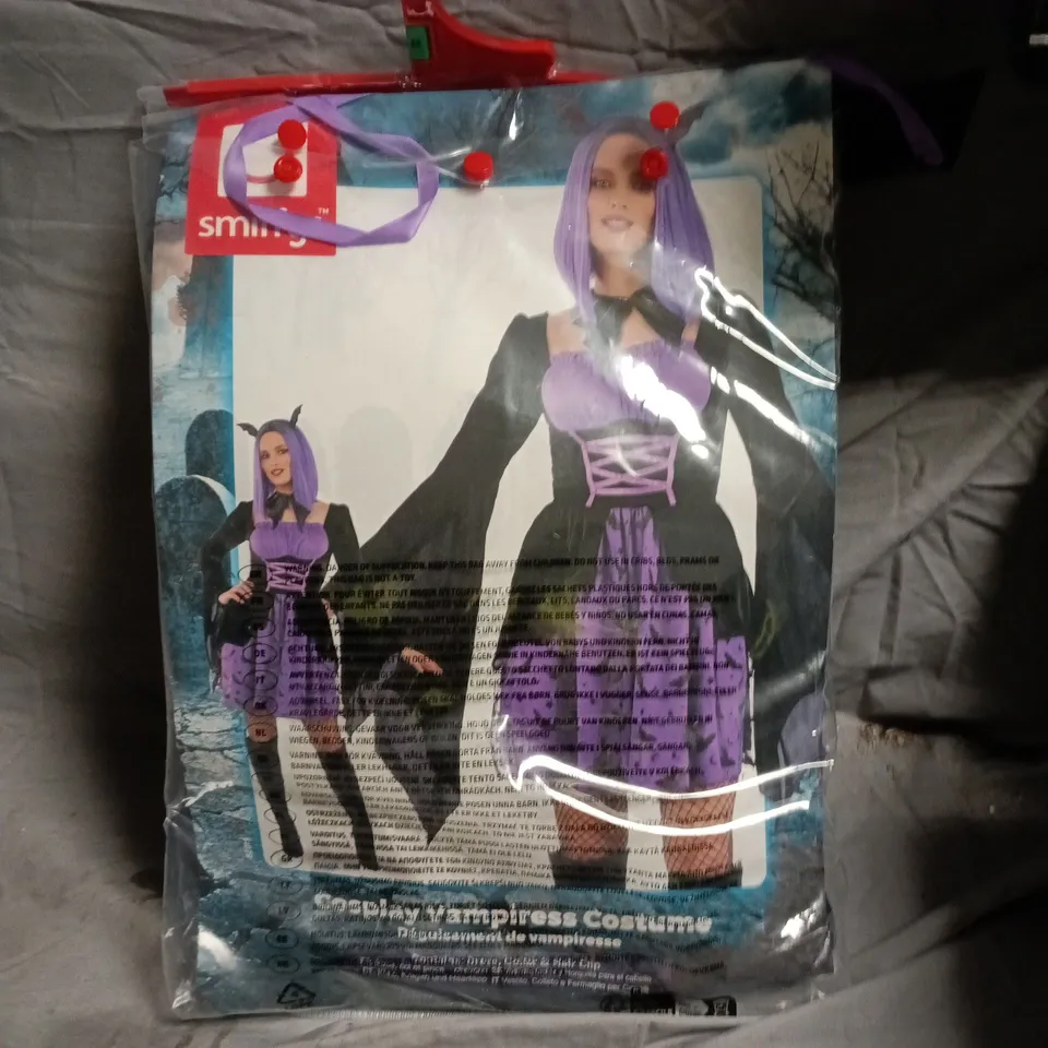 SMIFFYS VAMPIRESS COSTUME – PURPLE & BLACK FANCY DRESS (WOMEN’S)