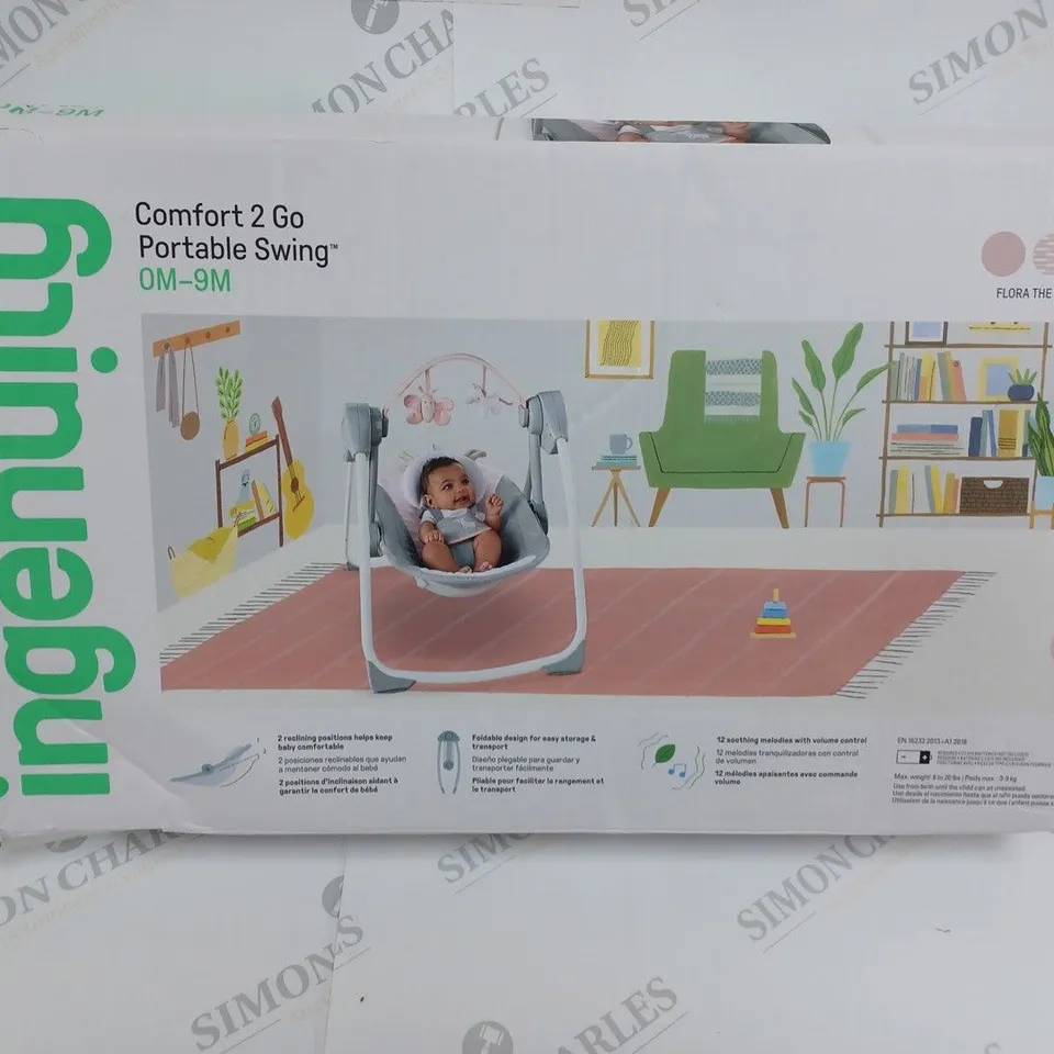BOXED INGENUITY COMFORT 2 GO PORTABLE SWING