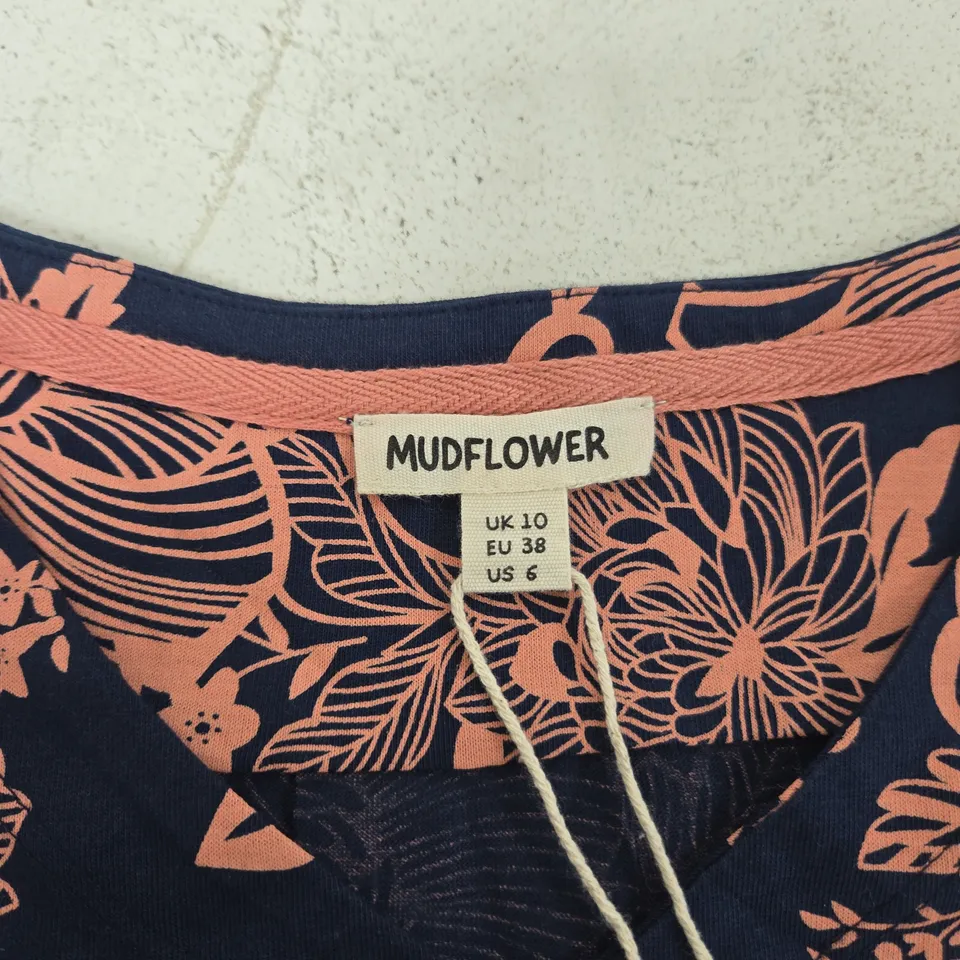 MUDFLOWER NAVY FLORAL DRESS – UK 10 (EU 38, US 6)