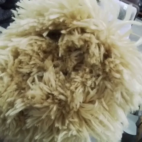 AREA RUG HAND TUFTED RECTANGULAR YELLOW 120X60CM