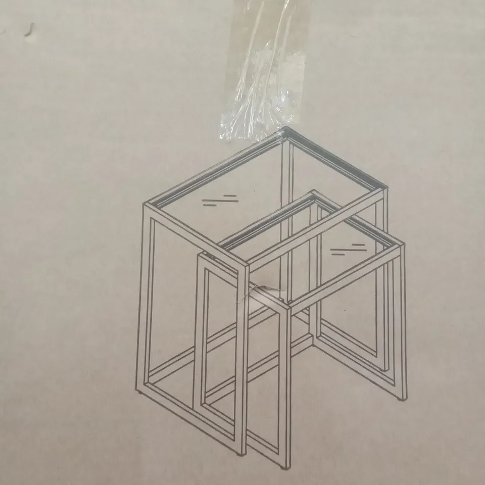 BOXED NESTING SIDE TABLES IN SATIN NICKEL 