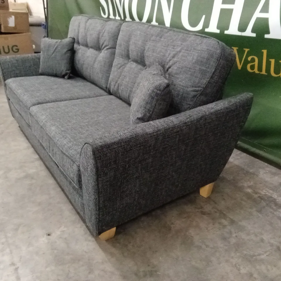 HALSTOW 3 SEATER FABRIC SOFA - CHARCOAL RRP £899