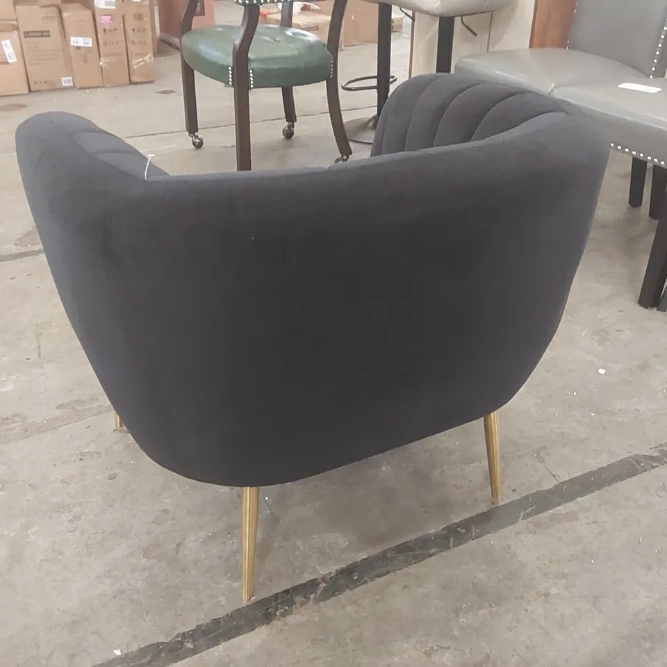 DESIGNER VELVET UPHOLSTERED CHAIR
