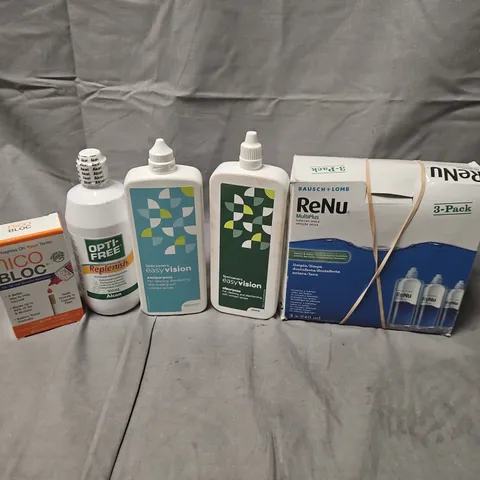 APPROXIMATELY 20 ASSORTED CONTACT LENS SOLUTIONS TO INCLUDE SPECSAVERS EASYVISION, RENU MULTIPLUS, ETC - COLLECTION ONLY