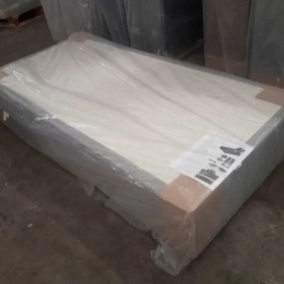 BAGGED FOGARTY 3FT SINGLE DIVAN BASE - 0 DRAWER - GREY