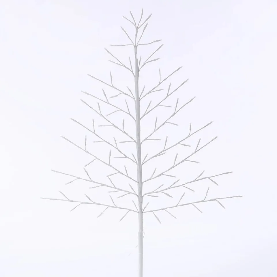 BOXED 4FT LIT FLAT WHITE TREE - MULTI PASTEL - COLLECTION ONLY