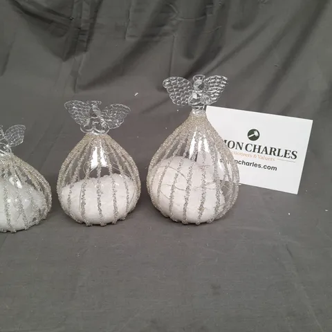 JULIEN MACDONALD SET OF 3 PRE-LIT CHRISTMAS ANGELS