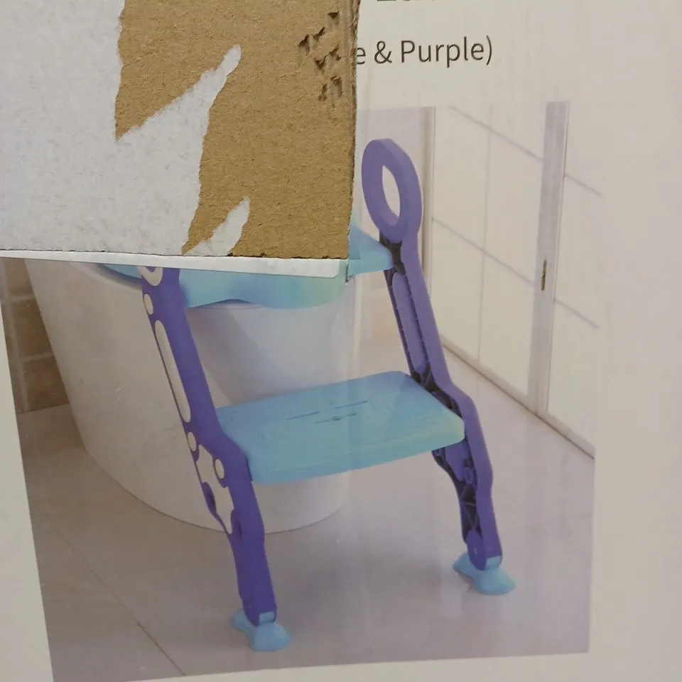 TOILET SEAT LADDER FOR CHILDREN BLUE AND PURPLE 