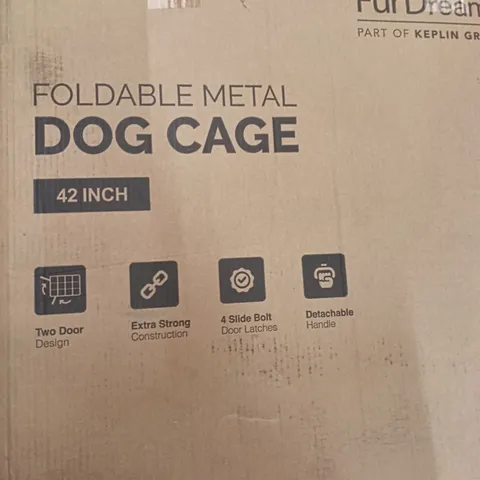 BOXED 42" DOG CAGE