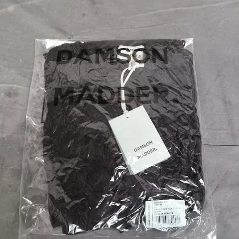 BAGGED DAMSON MADDER RAPHI LACE MIDI DRESS IN COFFEE - SIZE 10