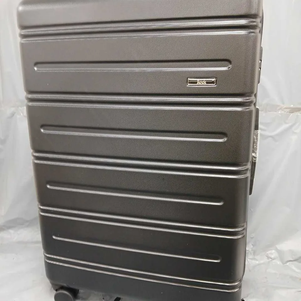 ROCK LISBON LARGE BLACK SUITCASE - COLLECTION ONLY