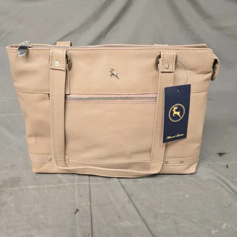 ASHWOOD LEATHER CLASSIC TOTE BAG IN TAUPE 