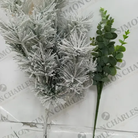 UNBRANDED SET OF 4 FLOCKED TREE PICKS