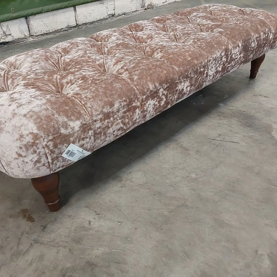 DESIGNER CRUSHED VELVET END OF BED BENCH/STOOL