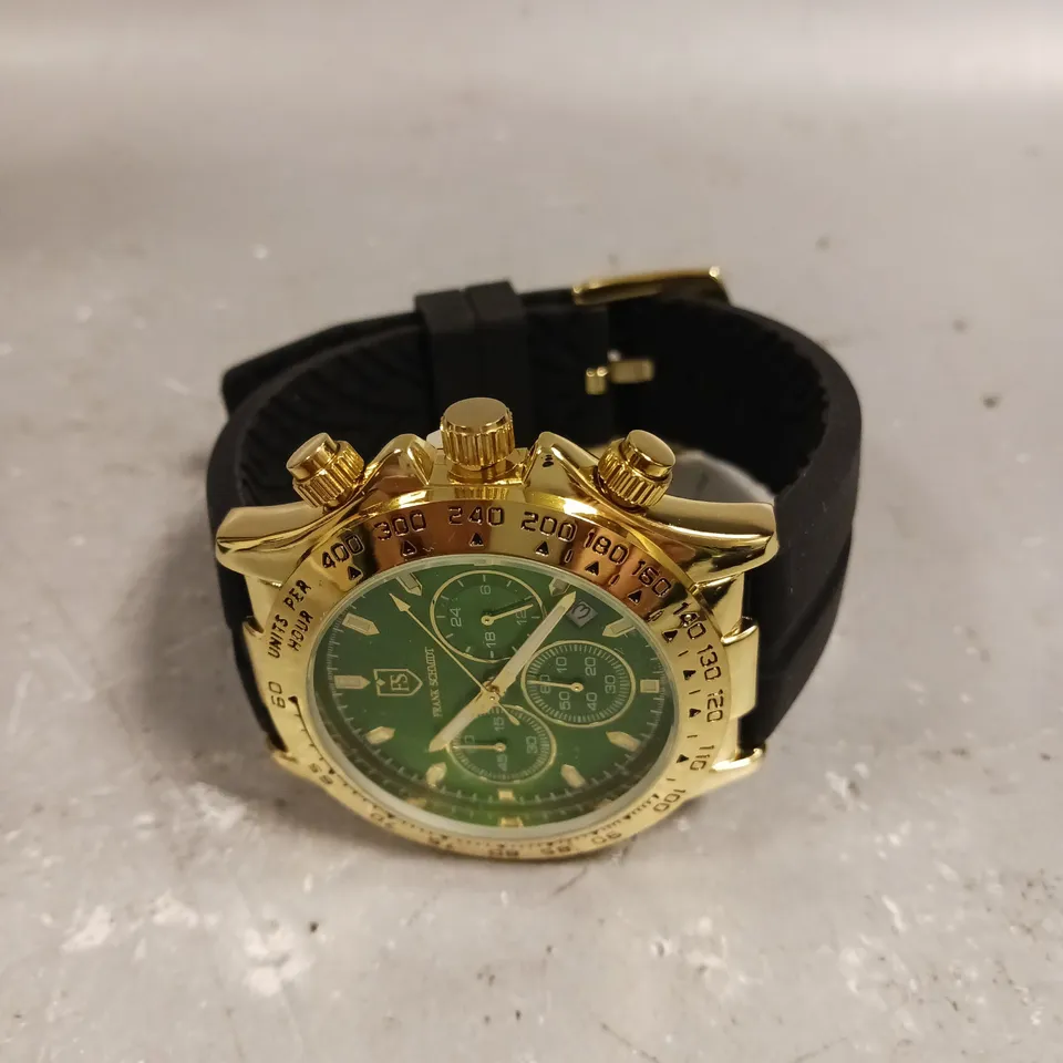 MENS FRANK SCHMIDT WATCH – MULTI FUNCTION SUB DIALS WITH DATE – HQ RUBBER SPORTS STRAP