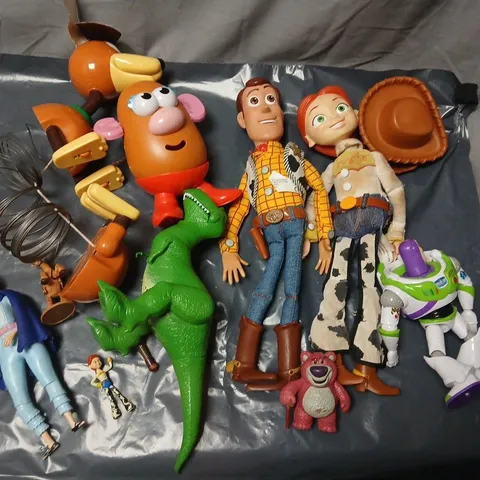 TOY STORY CHARACTER FIGURES LOT – WOODY, BUZZ LIGHTYEAR, JESSIE, REX AND MORE