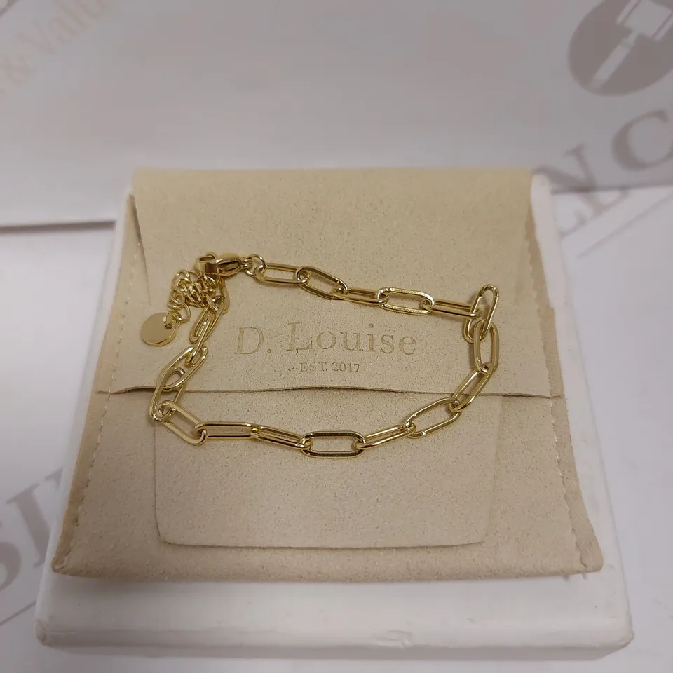 D. LOUISE GOLD EFFECT PAPER CLIP BRACELET