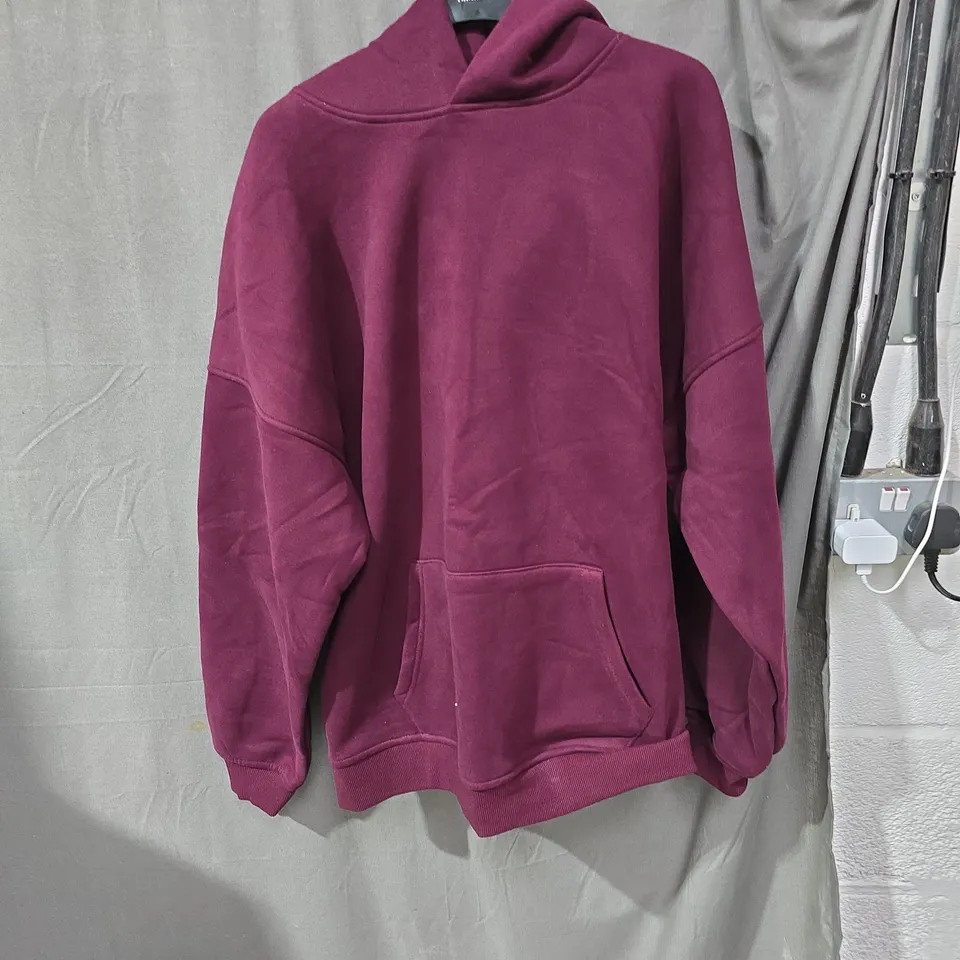 BLAKELY HOODIE – BURGUNDY, WOMEN'S MEDIUM WITH LARGE WHITE BACK PRINT