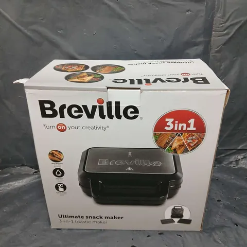 BREVILLE ULTIMATE SNACK MAKER 3 IN 1 TOASTIE MAKER 