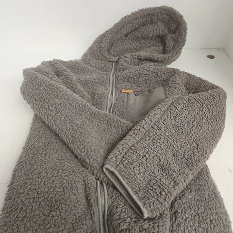 CITY COMFORT GREY FLEECE HOODIE JACKET, SIZE L