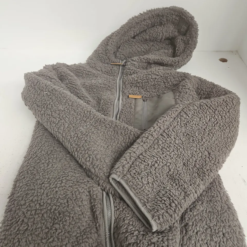 CITY COMFORT GREY FLEECE HOODIE JACKET, SIZE L