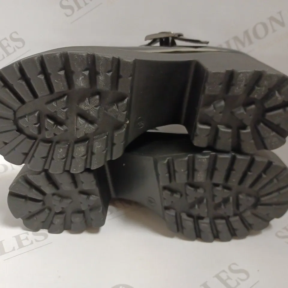 KOI VEGAN BLACK PATENT MARY JANES - SIZE 4