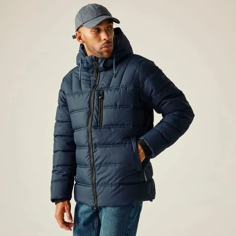 BRAND NEW REGATTA MEN'S LEESHAW PADDED JACKET IN NAVY - UK XXL