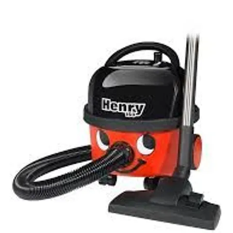 BOXED HENRY COMPACT HVR160 BAGGED CYLINDER VAC IN RED