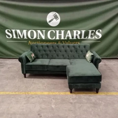 PETOSKEY UPHOLSTERED CORNER SOFA - GREEN