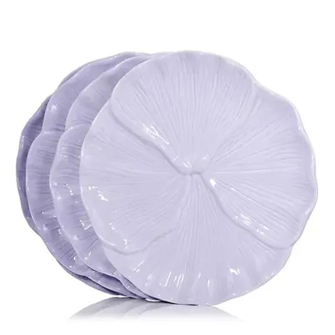 HOME STORIES SET OF 4 26CM FLOWER PLATES