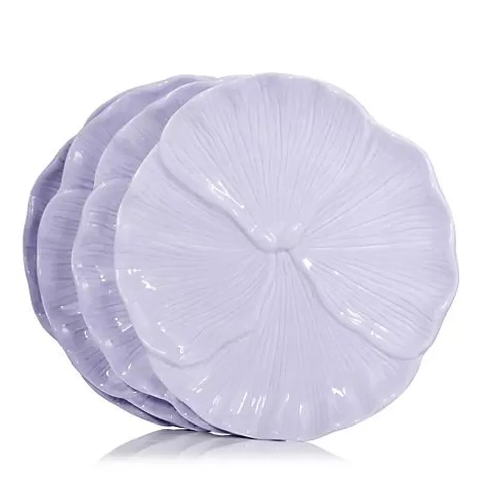 HOME STORIES SET OF 4 26CM FLOWER PLATES