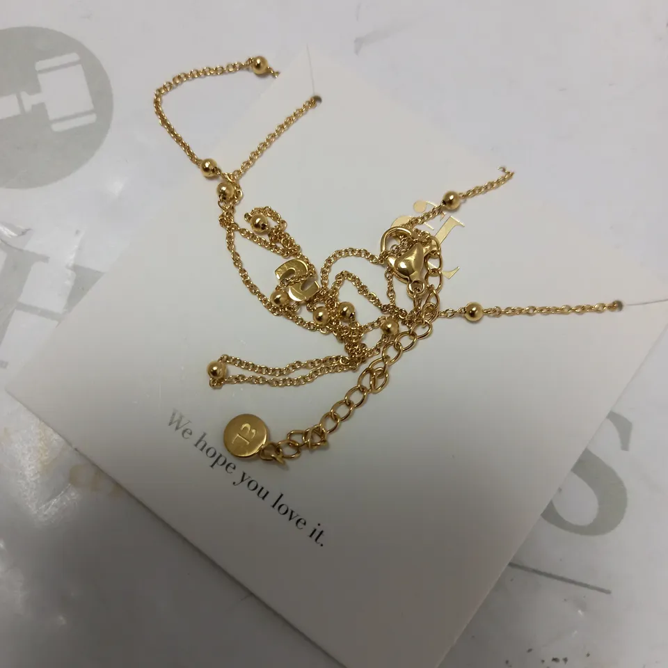 ABBOT LYON MINI LETTER SPHERE CHAIN NECKLACE (GOLD) LETTER S