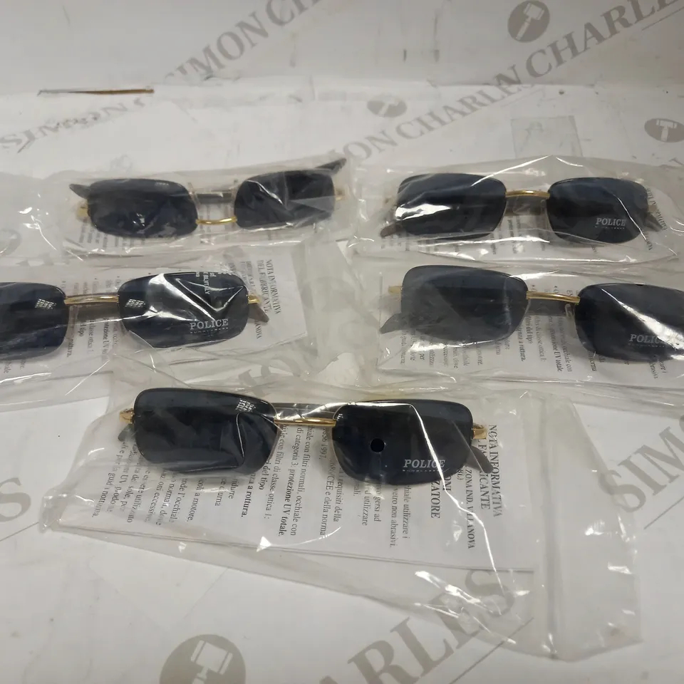 LOT OF 5 PAIRS OF POLICE SUNGLASSES