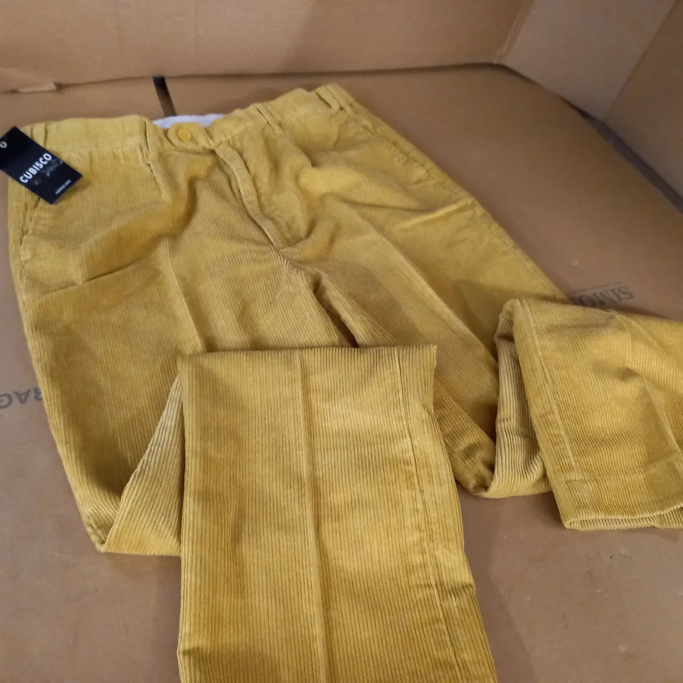 CUBISCO MUSTARD CORD TROUSERS 