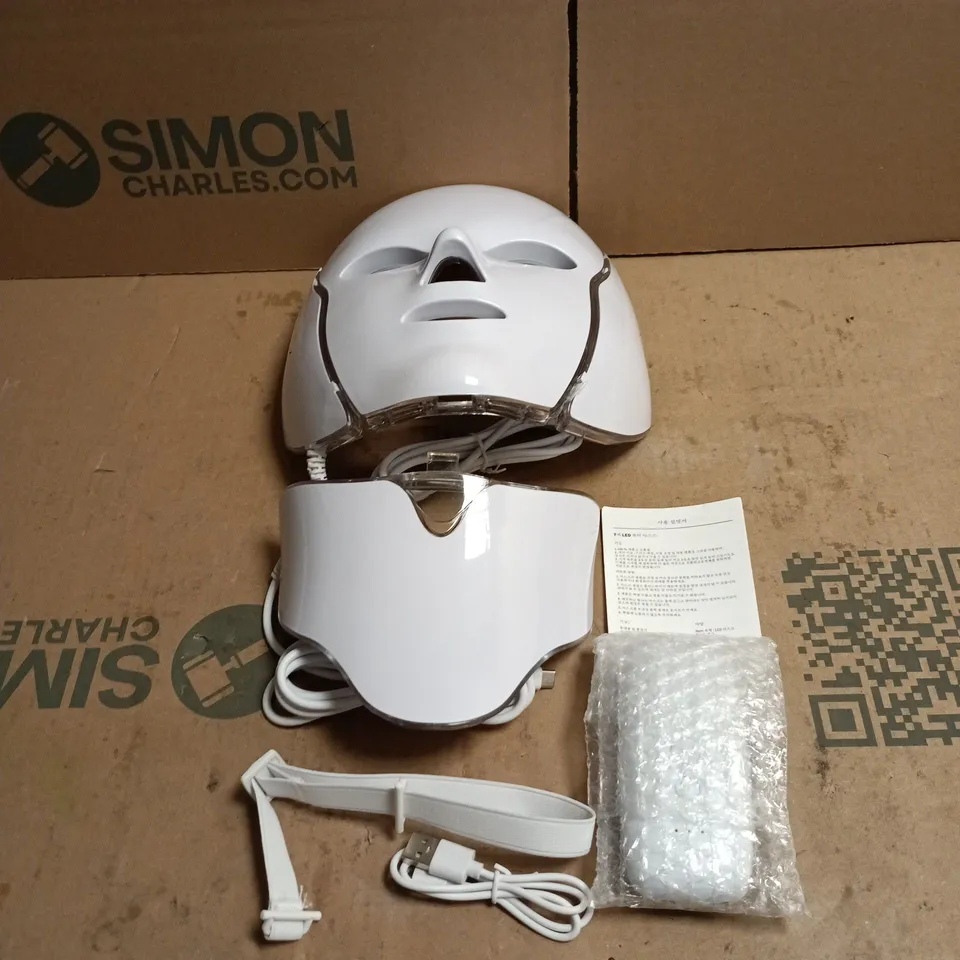 7 COLOR LED BEAUTY MASK UNBOXED WITH ACCESSORIES