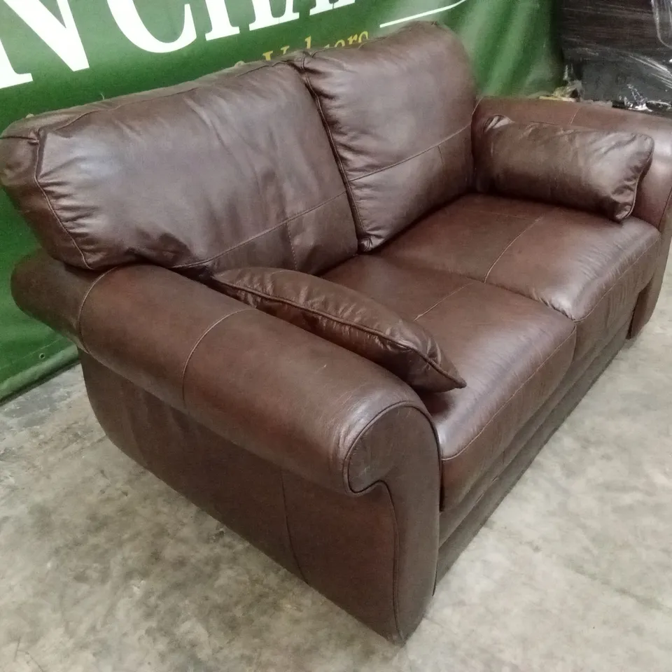 VANTAGE ITALIAN LEATHER 2 SEATER SOFA