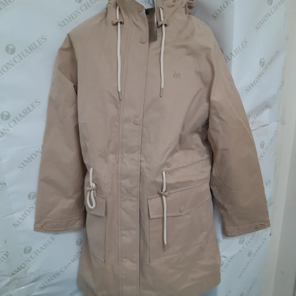 CREW CLOTHING COMPANY LINA WATERPROOF JACKET IN STONE SIZE 12 RRP £139