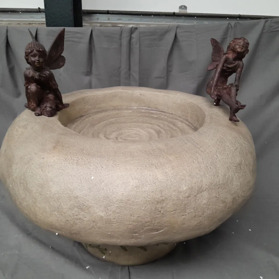 BOXED MY GARDEN STORIES FAIRY GATHERING BIRD BATH