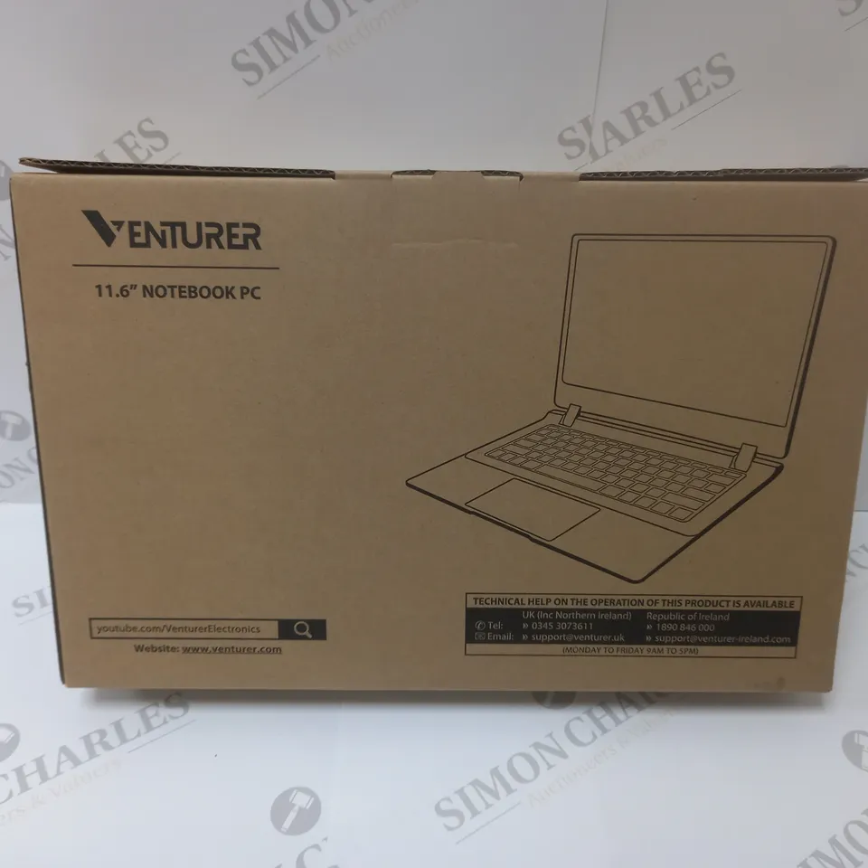 BRAND NEW BOXED VENTURER EUROPA PLUS 11 NOTEBOOK 11.6 INCH 4GB 64GB STORAGE WINDOWS 10S BLACK 8VECN6811C44G