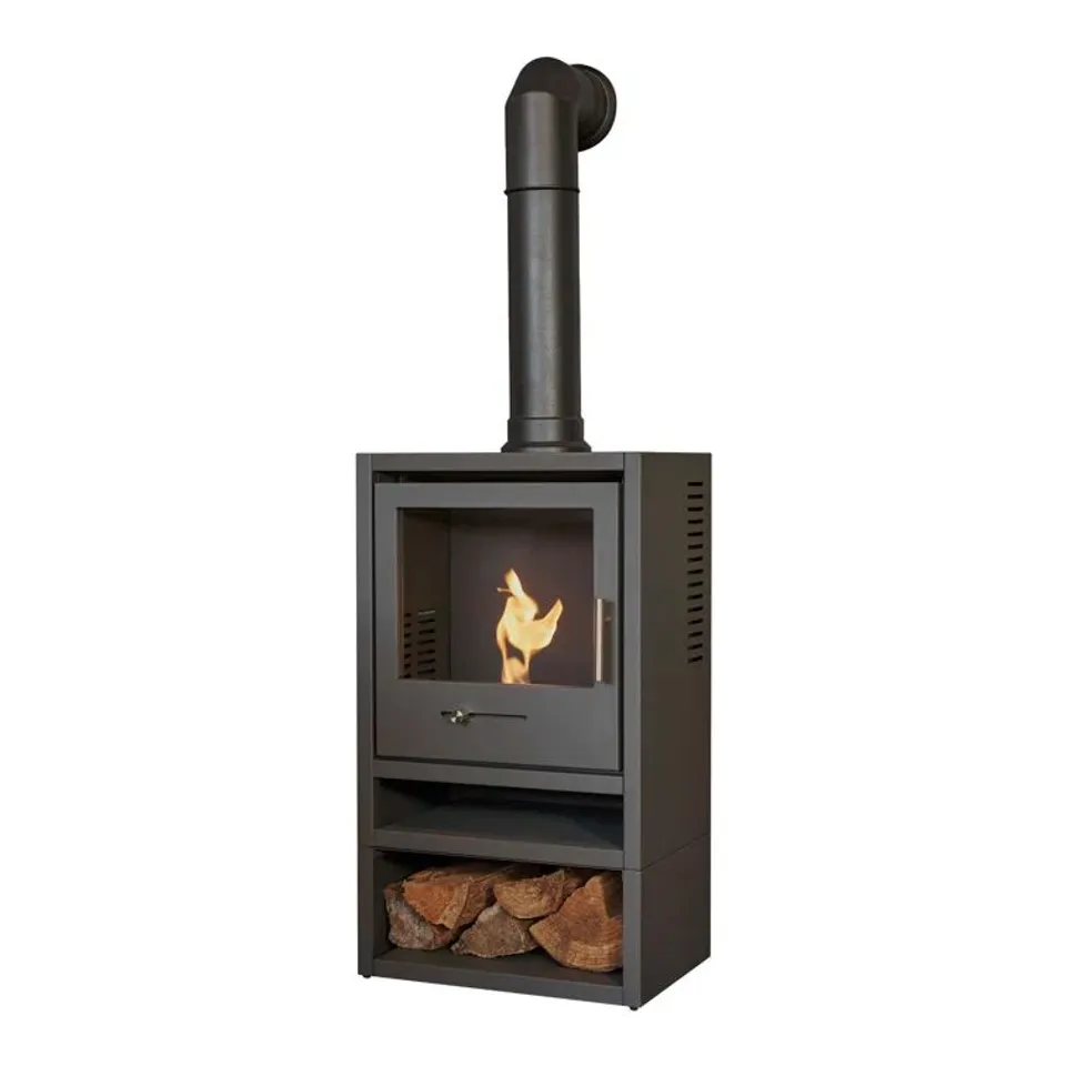 BOXED LAKEEVA EBERN DESIGNS 43CM W BIO ETHANOL STOVE GREY (1 BOX)