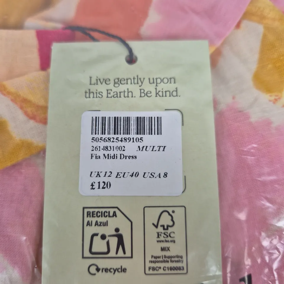 NOBODY'S CHILD FIA MIDI DRESS – MULTI, UK12