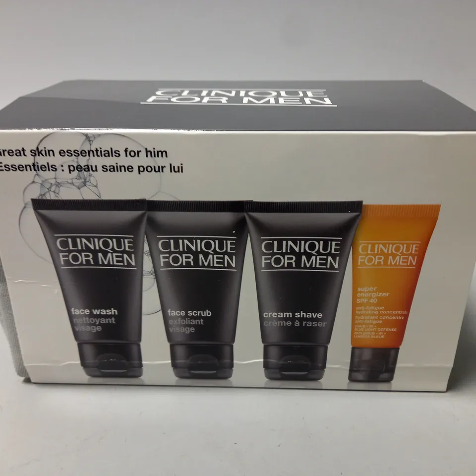 BOXED CLINIQUE GREAT SKIN ESSENTIALS FOR HIM SET