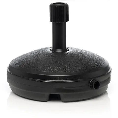 BOXED GARDEN COMFORT OUTDOOR GARDEN PLASTIC ROUND PARASOL BASE, BLACK