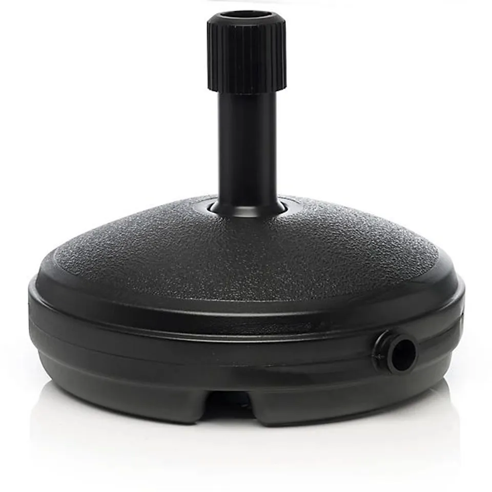 BOXED GARDEN COMFORT OUTDOOR GARDEN PLASTIC ROUND PARASOL BASE, BLACK