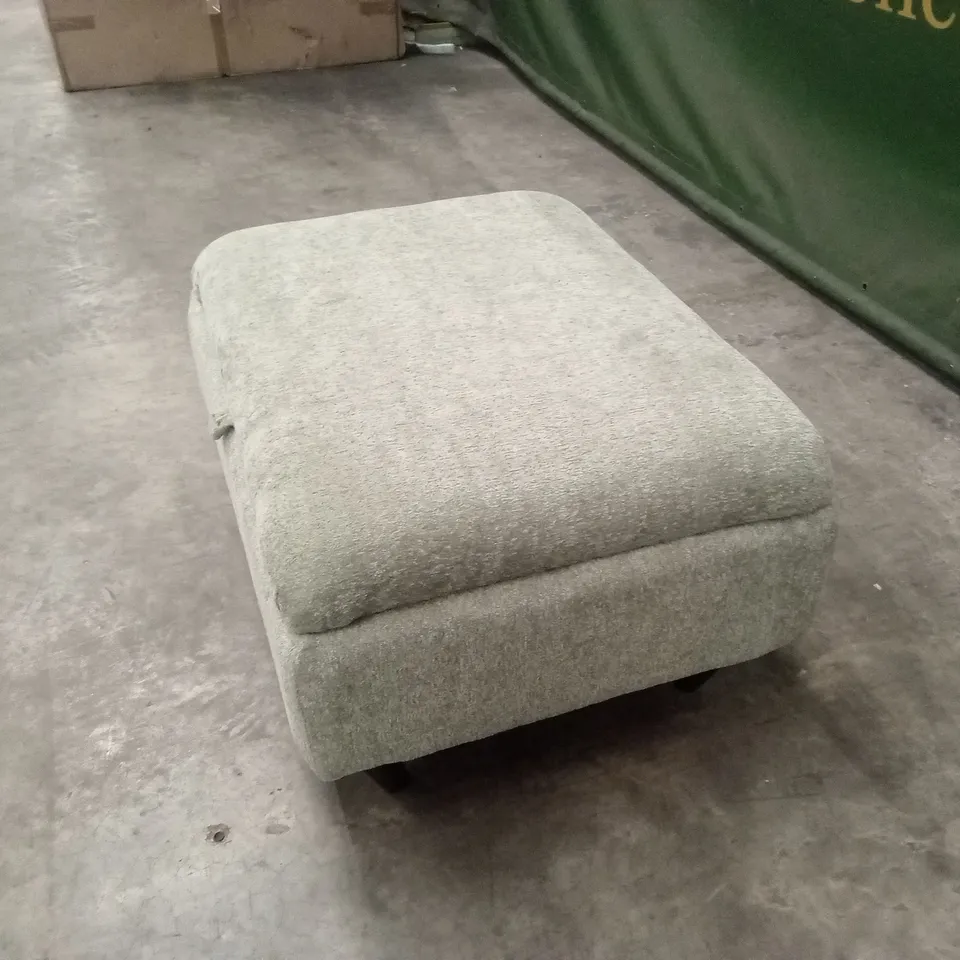 SANREMO FABRIC STORAGE FOOTSTOOL - OLIVE GREEN RRP £679