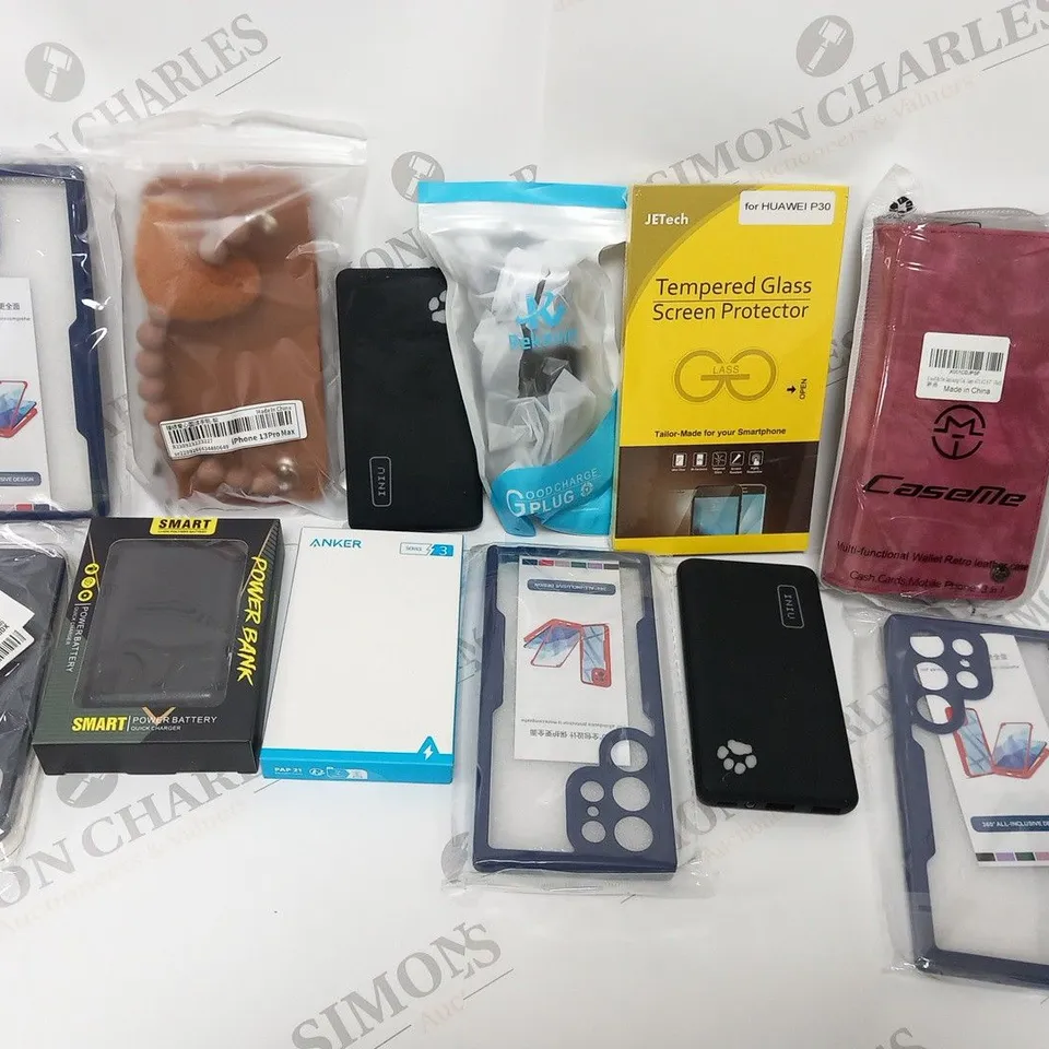 LARGE QUANTITY OF ASSORTED MOBILE PHONES ACCESSORIES TO INCLUDE; CASES AND POWERBANKS