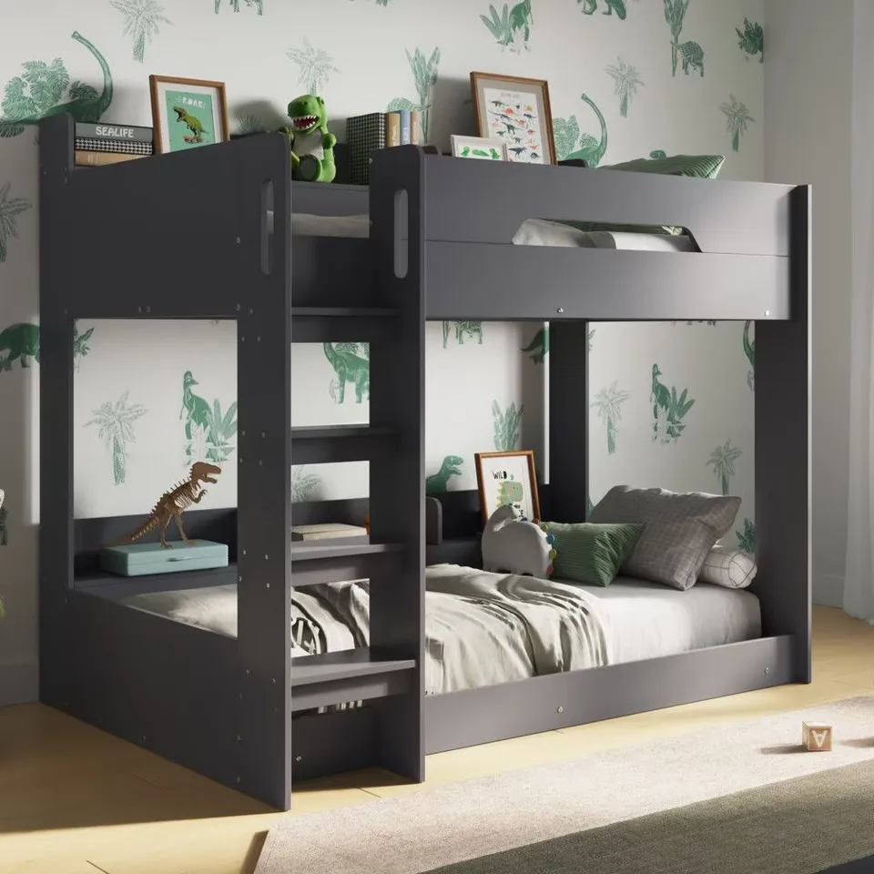 BOXED GRAVITY BUNK BED//SIZE: DOUBLE - DARK GREY (3 BOXES)